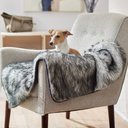 Frisco Faux Fur Cat & Dog Throw Blanket, Gray, Small