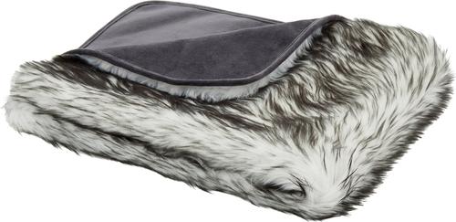 Show full view: Frisco Faux Fur Cat & Dog Throw Blanket, Gray, Small slide 3 of 6