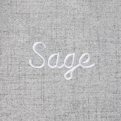 Show full view: Frisco Faux Linen Corner Personalized Bolster Dog Bed w/Removable Cover, Harbour Blue, L slide 4 of 7