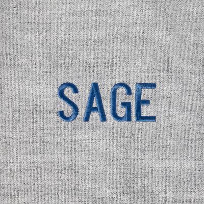 Show full view: Frisco Faux Linen Corner Personalized Bolster Dog Bed w/Removable Cover, Harbour Blue, L slide 5 of 7