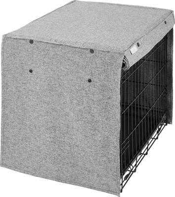 Show full view: Frisco Faux Linen Dog Crate Cover, Gray, 24 in slide 5 of 9