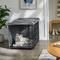 Show in main carousel: Frisco Faux Linen Dog Crate Cover, Gray, 36in slide 6 of 8