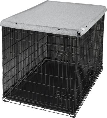 Show full view: Frisco Faux Linen Dog Crate Cover, Gray, 42in slide 5 of 8