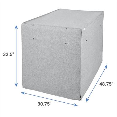 Show full view: Frisco Faux Linen Dog Crate Cover, Gray, 48in slide 3 of 8