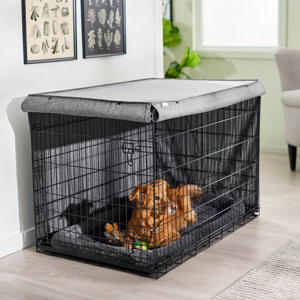 Frisco Faux Linen Dog Crate Cover