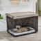 Show in main carousel: Frisco Faux Linen Dog Crate Cover, Brown, 30in slide 6 of 8