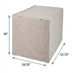 Frisco Faux Linen Dog Crate Cover, Light Brown, 42in