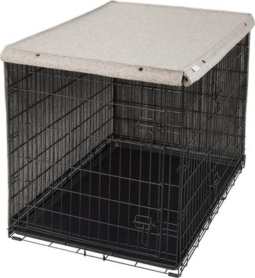 Show full view: Frisco Faux Linen Dog Crate Cover, Brown, 42in slide 5 of 8
