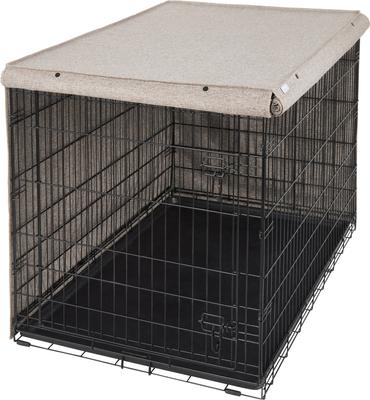 Show full view: Frisco Faux Linen Dog Crate Cover, Brown, 48in slide 5 of 8