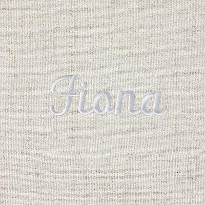 Show full view: Frisco Faux Linen Personalized Corner Bolster Dog Bed with Removable Cover, Light Gray, Large slide 4 of 7