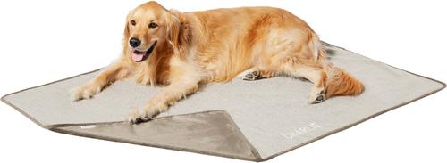 Show full view: Frisco Faux Linen Personalized Dog & Cat Blanket, Beige, Large slide 3 of 8