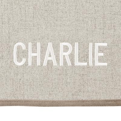 Show full view: Frisco Faux Linen Personalized Dog & Cat Blanket, Beige, Large slide 5 of 8