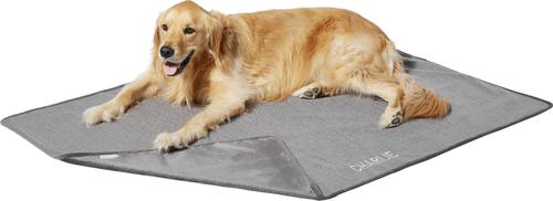 Show full view: Frisco Faux Linen Personalized Dog & Cat Blanket, Dark Gray, Large slide 3 of 10
