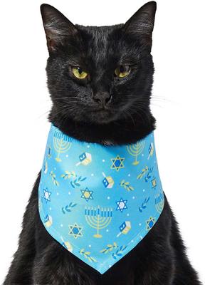Show full view: Frisco Festive Hanukkah Dog & Cat Bandana, X-Small/Small slide 3 of 10