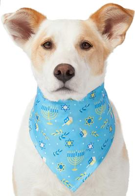Show full view: Frisco Festive Hanukkah Dog & Cat Bandana, X-Small/Small slide 4 of 10