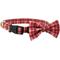 Show in main carousel: Frisco Festive Plaid Dog Collar with Removable Plaid Bow, Red Plaid, XS - Neck: 8-12-in, Width: 5/8-in slide 1 of 7