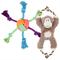 Show in main carousel: Frisco Fetch Colorful Ball Knot Rope + Monkey Plush with Rope Squeaky Dog Toy slide 1 of 9