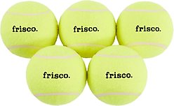 Frisco Fetch Squeaky Tennis Ball Dog Toy, Large, 5 count