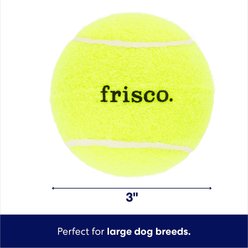 Frisco Fetch Squeaky Tennis Ball Dog Toy, Large, 5 count slide 2 of 6
