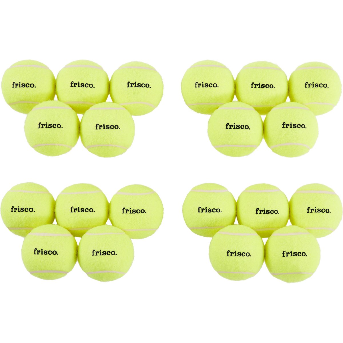 Frisco Fetch Squeaky Tennis Ball Dog Toy, Medium, 20 count