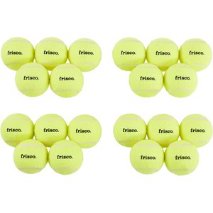 Frisco Fetch Squeaky Tennis Ball Dog Toy, Medium, 20 count