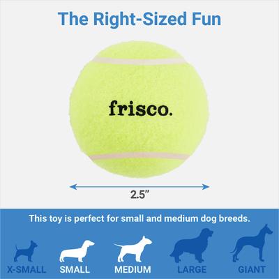 Show full view: Frisco Fetch Squeaky Tennis Ball Dog Toy, Medium, 20 count slide 2 of 5