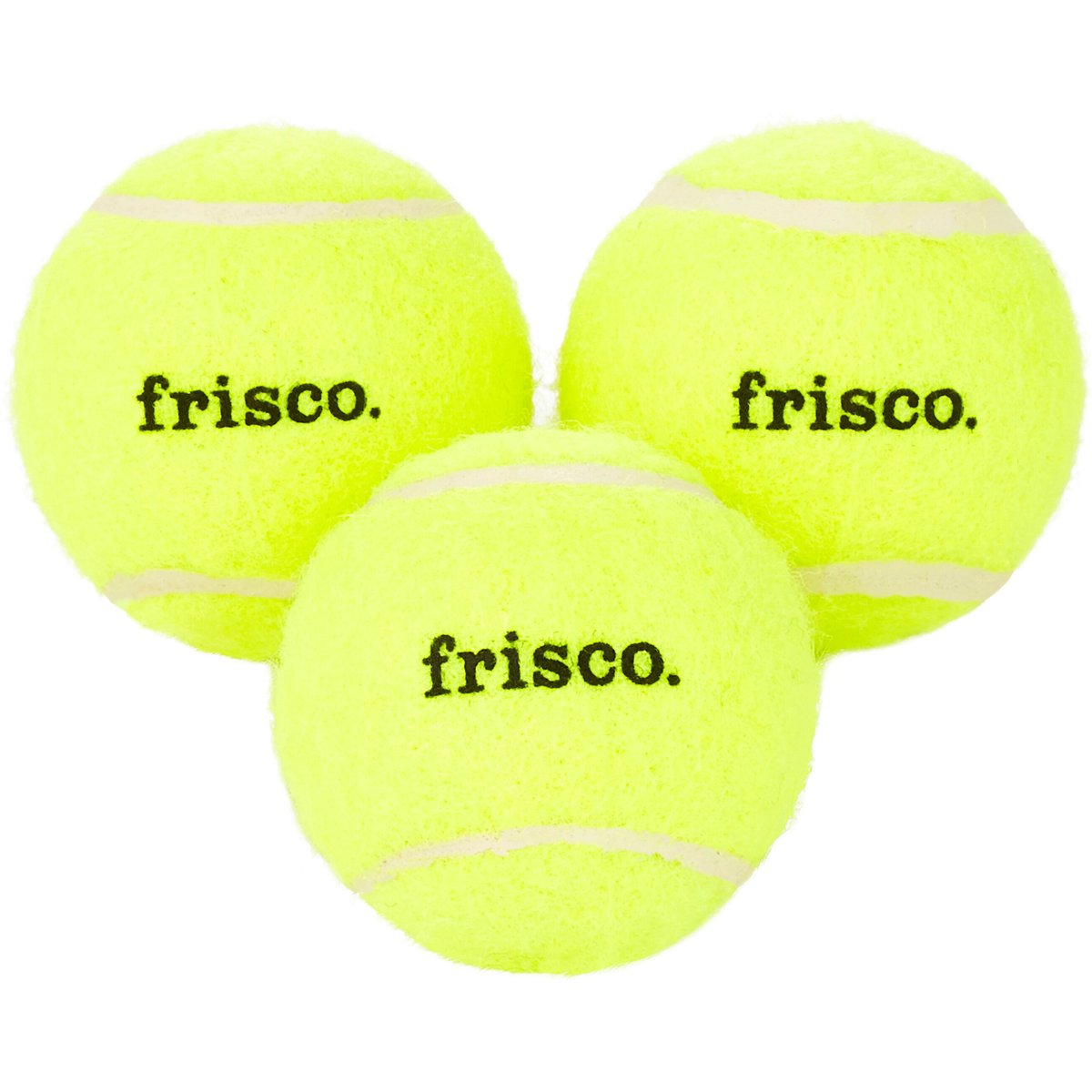 Frisco Fetch Squeaky Tennis Ball Dog Toy, X-Small/Small, 3 count
