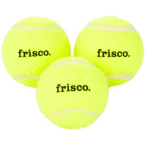 Frisco Fetch Squeaky Tennis Ball Dog Toy, X-Small/Small, 3 count