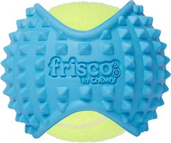 Frisco Fetch Squeaky Tennis Ball with Rubber Sleeve Dog Toy, Medium