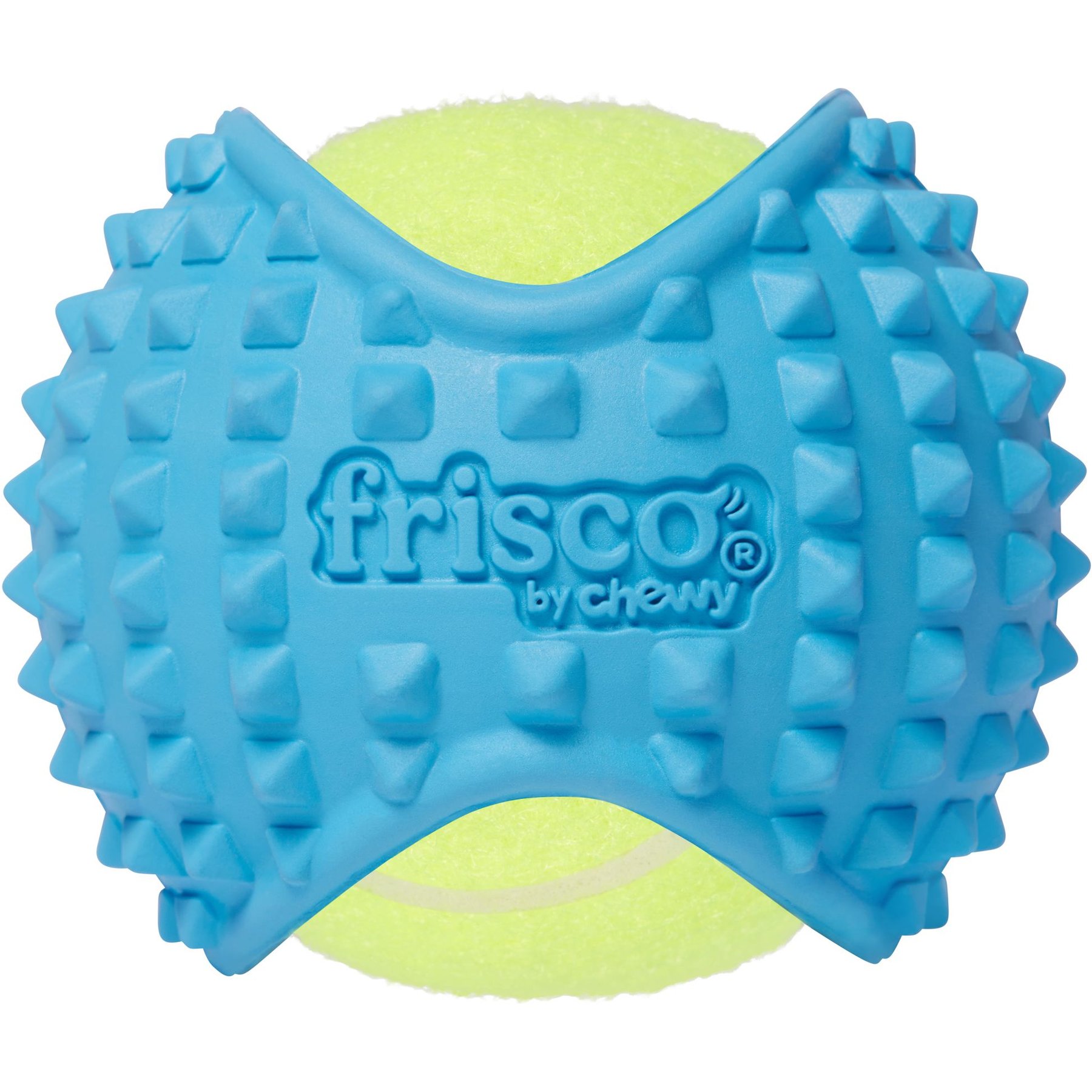 Frisco Fetch Squeaky Tennis Ball with Rubber Sleeve Dog Toy, Medium