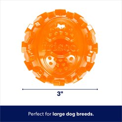 Frisco Fetch Squeaky TPR Ball Dog Toy, Orange, Large, 1 count slide 2 of 6