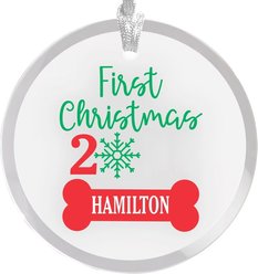 Frisco "First Christmas" Round Shaped Personalized Ornament