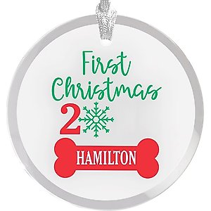 Frisco "First Christmas" Round Shaped Personalized Ornament