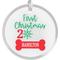 Show in main carousel: Frisco Christmas "First Christmas" Round Shaped Personalized Ornament slide 1 of 7