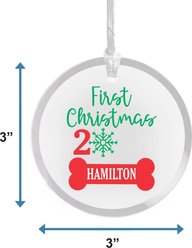 Frisco "First Christmas" Round Shaped Personalized Ornament slide 2 of 7