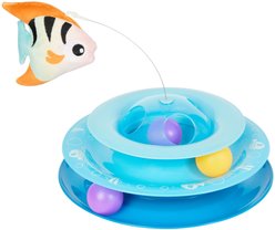 Frisco Fish in Ocean Wobble & Spin Cat Tracks Cat Toy with Catnip