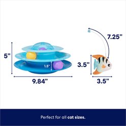 Frisco Fish in Ocean Wobble & Spin Cat Tracks Cat Toy with Catnip slide 2 of 4