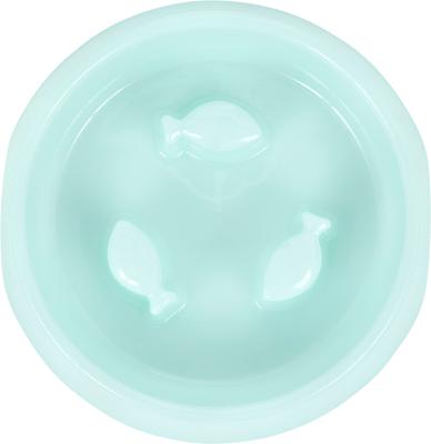 Show full view: Frisco Fish Shaped Ridges Slow Feed Bowl, Light Blue, 1 Cup, 2 count slide 4 of 9