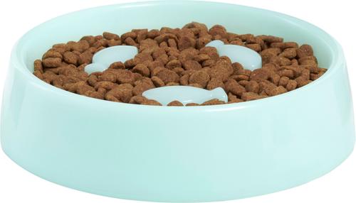 Show full view: Frisco Fish Shaped Ridges Slow Feed Bowl, Light Blue, 1 Cup, 2 count slide 5 of 9