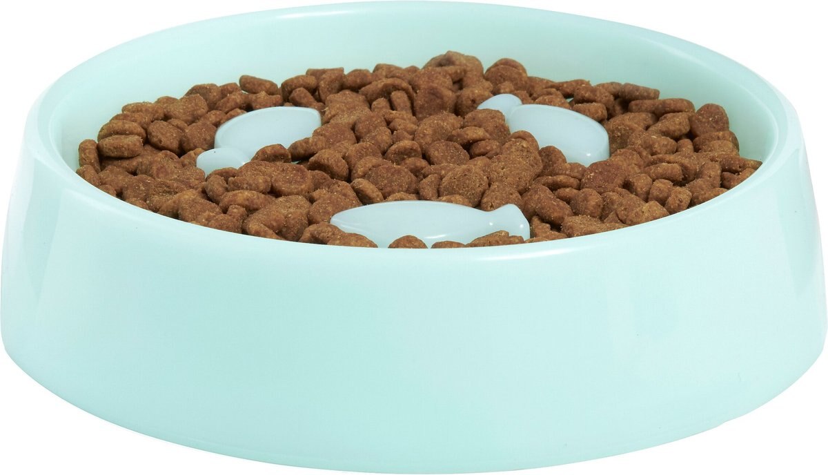 Frisco Fish Shaped Ridges Slow Feed Bowl
