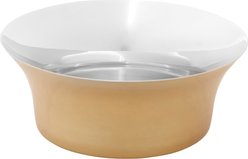 Frisco Flare Dog & Cat Bowl, Gold, Medium: 4 cup, 1 count slide 1 of 9