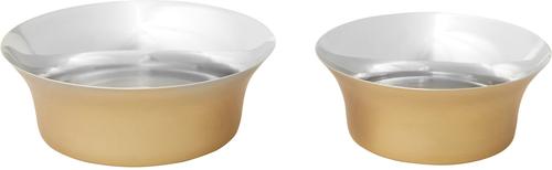 Show full view: Frisco Flare Dog & Cat Bowl, Gold, Medium: 4 cup, 1 count slide 7 of 12