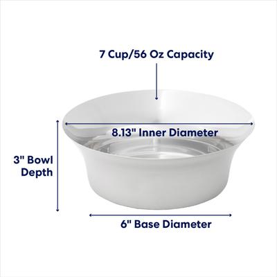 Show full view: Frisco Flare Dog & Cat Bowl, Stainless Steel, Large: 7 cup, 1 count slide 2 of 10