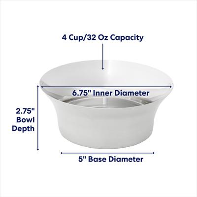Show full view: Frisco Flare Dog & Cat Bowl, Stainless Steel, Medium: 4 cup, 1 count slide 2 of 11