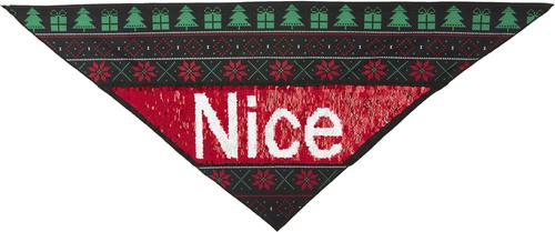 Show full view: Frisco Flip Sequin Naughty/Nice Dog & Cat Bandana, Medium/Large slide 5 of 12