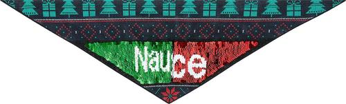 Show full view: Frisco Flip Sequin Naughty/Nice Dog & Cat Bandana, Medium/Large slide 7 of 12