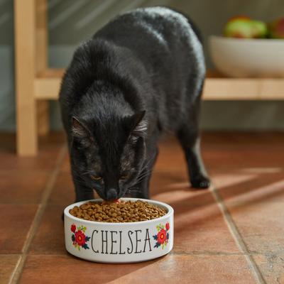 Show full view: Frisco Flower Ceramic Personalized Dog Bowl, 2.75 cup slide 5 of 9