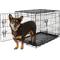 Show in main carousel: Frisco Fold & Carry Double Door Collapsible Wire Dog Crate, 30 inch & Frisco Gray Basket Weave Dog Crate Mat, 30-in slide 3 of 6