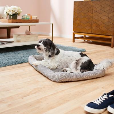 Show full view: Frisco Fold & Carry Double Door Collapsible Wire Dog Crate, 30 inch & Frisco Gray Basket Weave Dog Crate Mat, 30-in slide 5 of 6