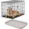 Show in main carousel: Frisco Fold & Carry Double Door Collapsible Wire Dog Crate, 36 inch & Frisco Gray Basket Weave Dog Crate Mat, 36-in slide 1 of 6
